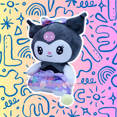 GẤU BÔNG KUROMI VÁY NƠ TÍM