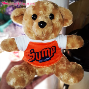 Gấu bông in logo công ty Jump