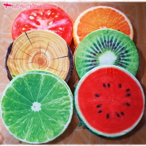 Gối tròn 3D trái cây