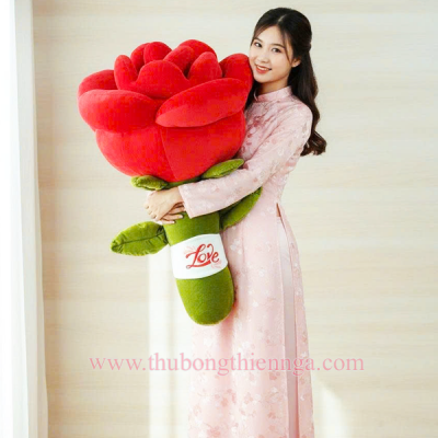 GẤU BÔNG HOA HỒNG SIZE 50CM - 70CM